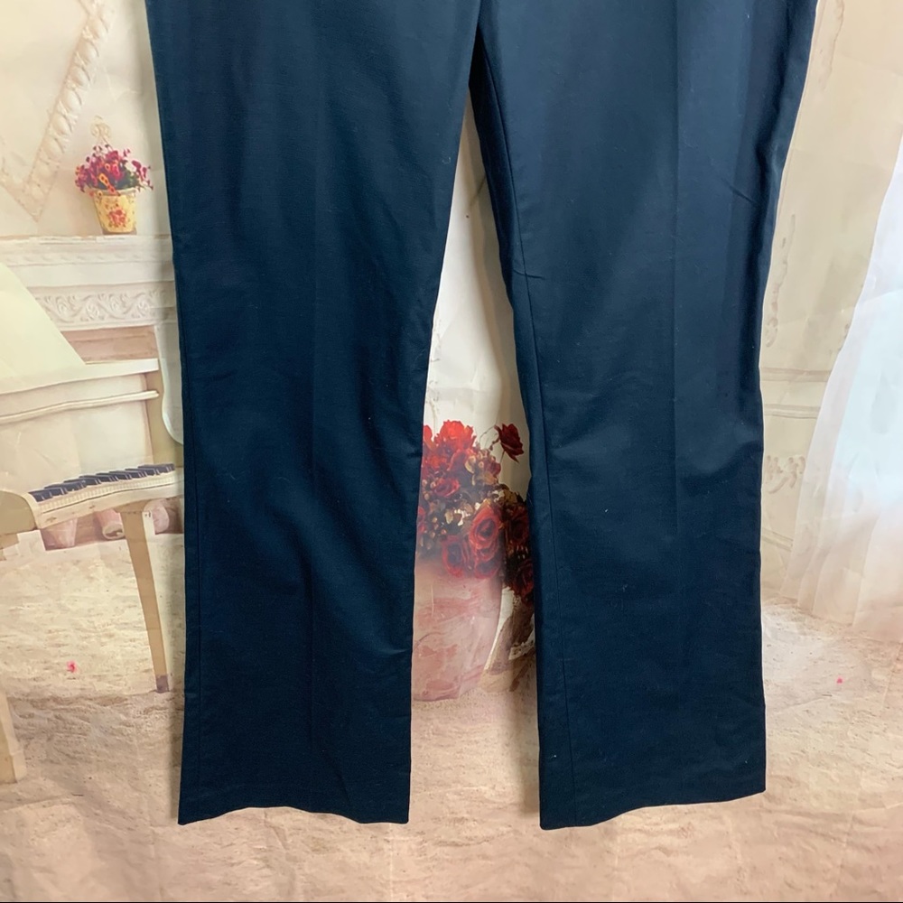 SOLD NEW Tahari Navy Blue Bootcut Terry Trousers Pant - Picture 4 of 11